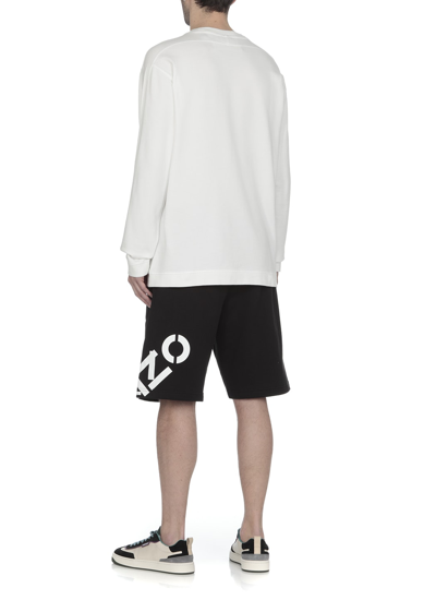 Shop Kenzo Graphic Print Sweatshirt In Off White