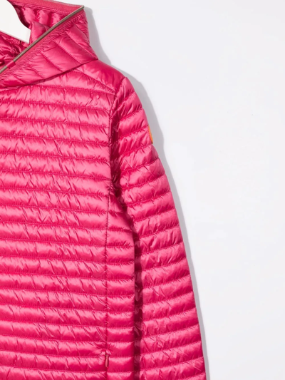 Shop Save The Duck Hooded Padded Jacket In Pink