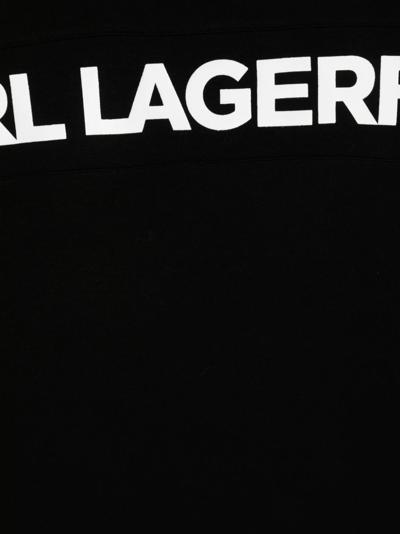 Shop Karl Lagerfeld Logo Print T-shirt Dress In Black