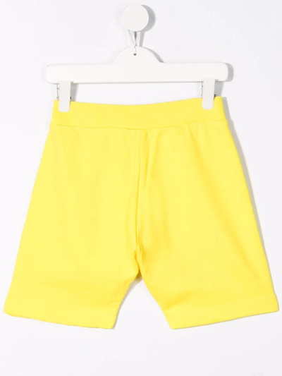 Shop Dsquared2 Logo-print Track Shorts In Yellow