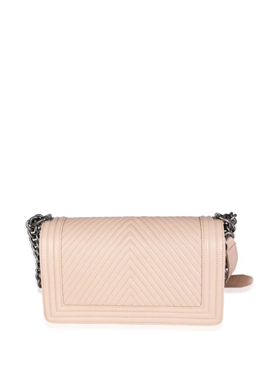 Pre-owned Chanel Medium Boy Shoulder Bag In Neutrals