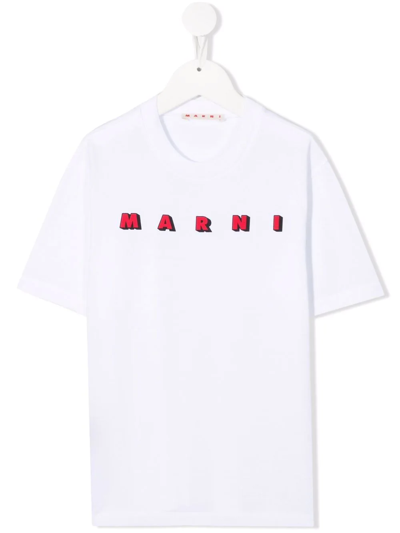 Marni Logo-print T-shirt In White