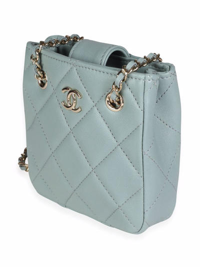 Pre-owned Chanel Mini Cc Crossbody Bag In Green