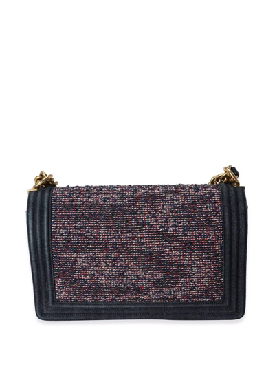 Pre-owned Chanel Medium Boy Shoulder Bag In Blue