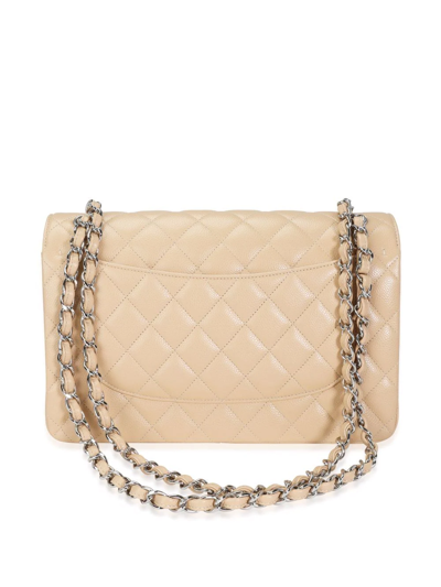 Pre-owned Chanel Jumbo Double Flap Shoulder Bag In Neutrals