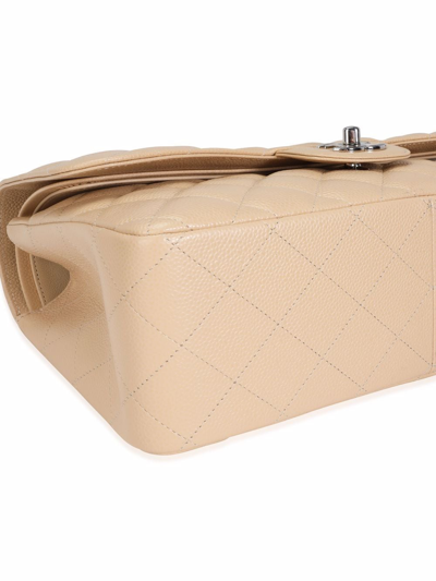 Pre-owned Chanel Jumbo Double Flap Shoulder Bag In Neutrals