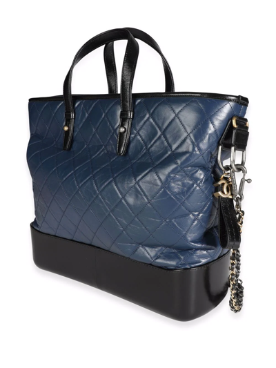 Pre-owned Chanel Large Gabrielle Two-way Bag In Blue