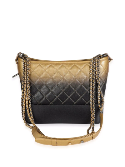 Pre-owned Chanel Gabrielle 中号单肩包 In Black