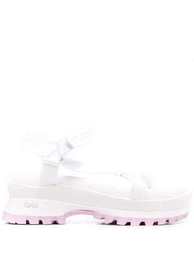 Shop Stella Mccartney Trace Strap Sandals In White