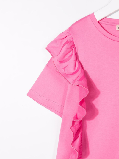 Shop Emilio Pucci Junior Ruffled T-shirt Dress In Pink