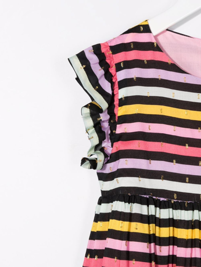 Shop Sonia Rykiel Enfant Colour-block Sleeveless Dress In Black