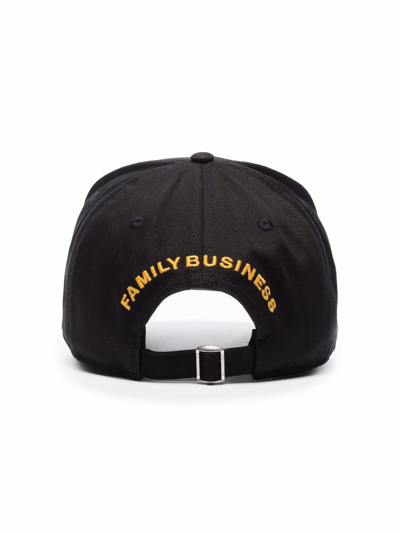 Dsquared2 Logo-patch Cotton Baseball Cap In Black