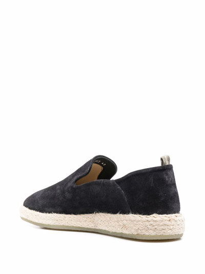 Officine Creative Collapsible-heel Suede Espadrilles In Black