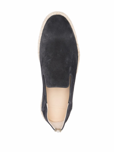 Officine Creative Collapsible-heel Suede Espadrilles In Black