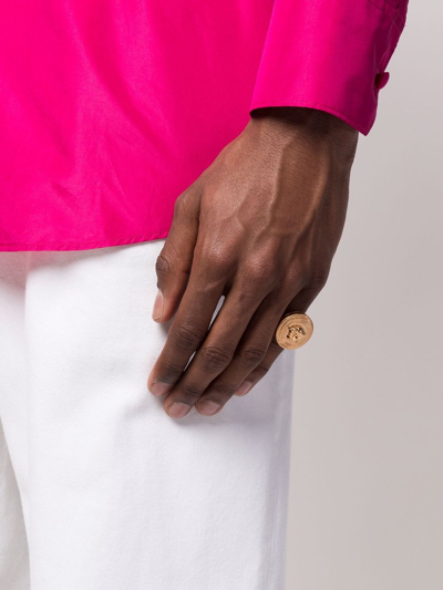 Shop Versace Medusa Biggie Ring In Gold