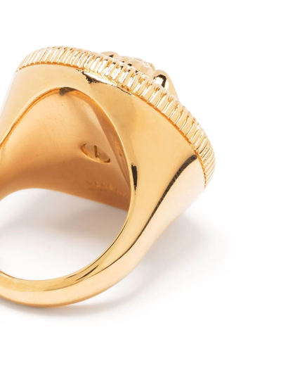 Shop Versace Medusa Biggie Ring In Gold