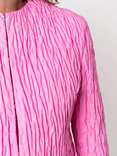 Msgm Ruffle-detail Blouse In Pink
