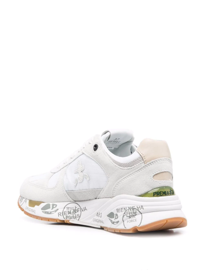 Premiata Low-top Panelled Sneakers In White