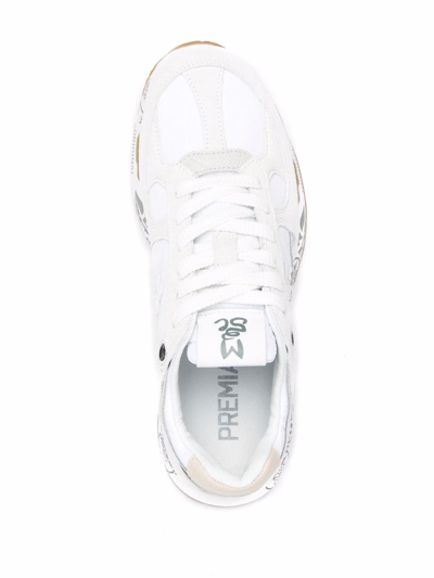 Premiata Low-top Panelled Sneakers In White