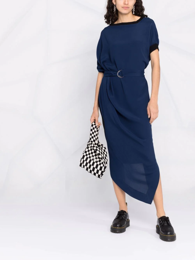 Shop Vivienne Westwood Annex Asymmetric Dress In Blue