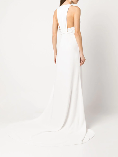 Shop Sachin & Babi Gabriella Sequin-embellished Gown In White