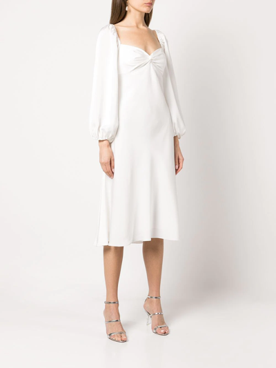 Shop Sachin & Babi Melody Balloon-sleeve Midi Dress In White