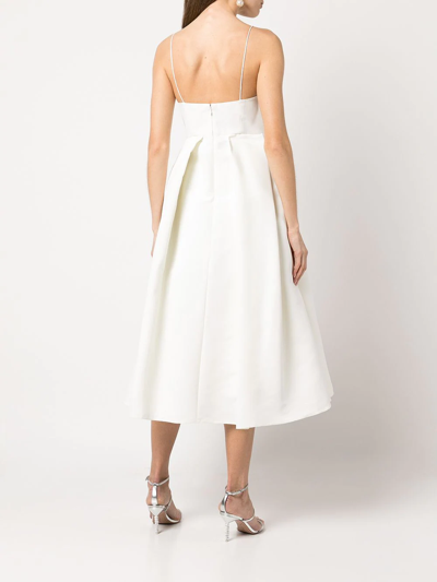 Shop Sachin & Babi Audra Crystal-embellished Flared Midi Dress In White