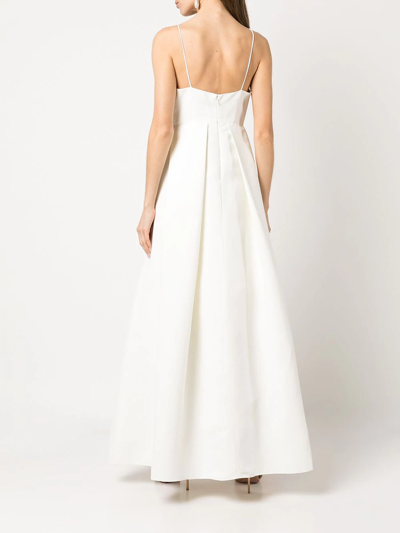 Shop Sachin & Babi Gwen Crystal-embellished Flared Gown In White