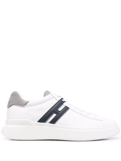 Shop Hogan H580 Panelled Low-top Sneakers In White