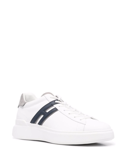 Shop Hogan H580 Panelled Low-top Sneakers In White