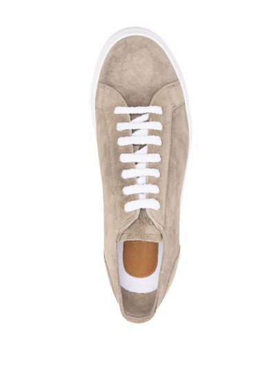 Shop Doucal's Low-top Lace-up Sneakers In Neutrals