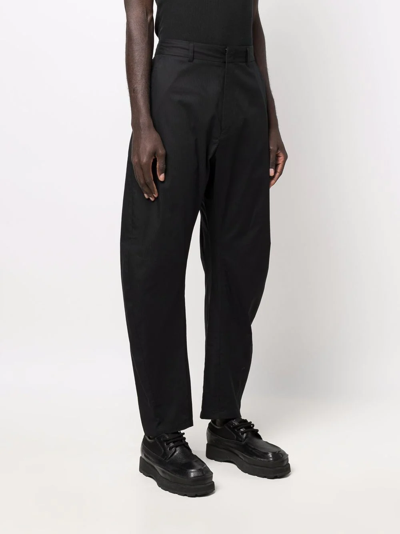 Shop Tom Wood Carrot Shaped Trousers In Black