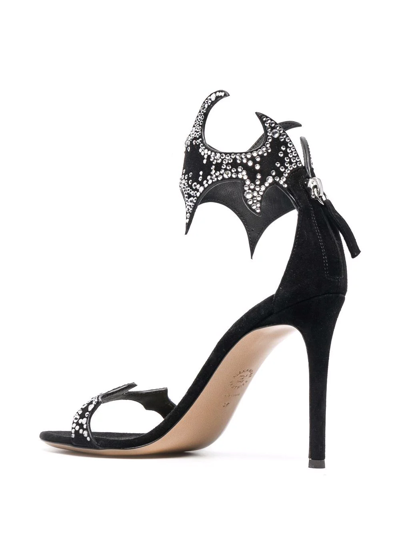 Shop Alexandre Vauthier Betsy Embellished Sandals In Black