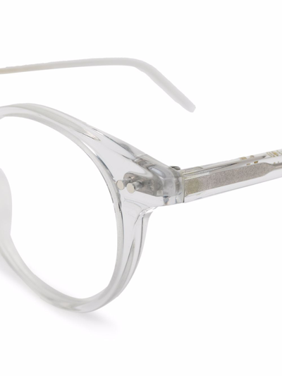Shop Epos Efesto3 Round-frame Glasses In White