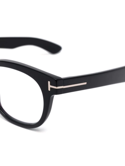 Shop Tom Ford Round-frame Optical Glasses In Black