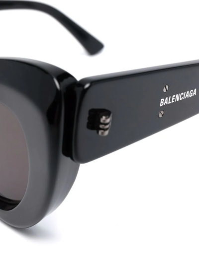 Shop Balenciaga Mega Cat-eye Sunglasses In Black
