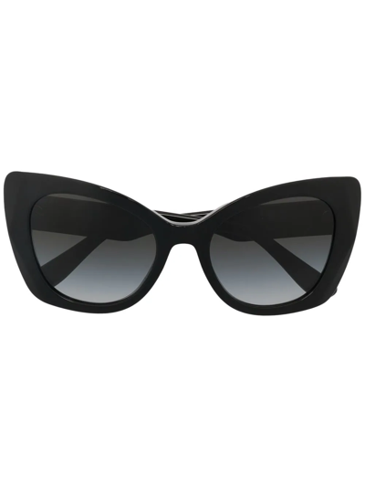 Shop Dolce & Gabbana Cat Eye-frame Sunglasses In Black