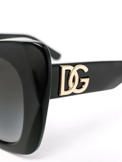 Shop Dolce & Gabbana Cat Eye-frame Sunglasses In Black