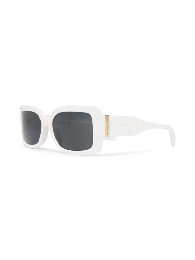Michael Kors Corfu Rectangle-frame Sunglasses In White
