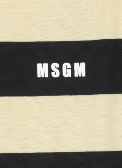 Shop Msgm T-shirts And Polos In Blu Navy/yellow