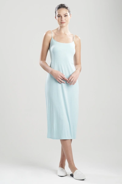 Shop Natori Shangri-la Tencel™ Lightweight Ultra-soft Tank Top Dress Nightgown Pajamas In Wave Blue