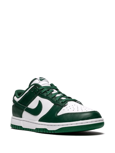 Shop Nike Dunk Low "team Green" Sneakers In White