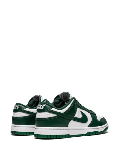 Shop Nike Dunk Low "team Green" Sneakers In White