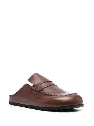 Shop Officine Creative Phobia Slip-on Loafers In Braun