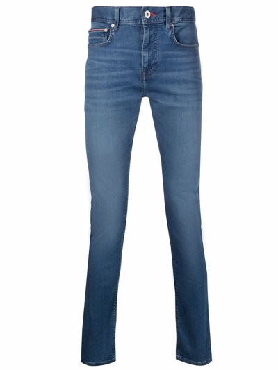 Shop Tommy Hilfiger Mid-rise Skinny Jeans In Blau