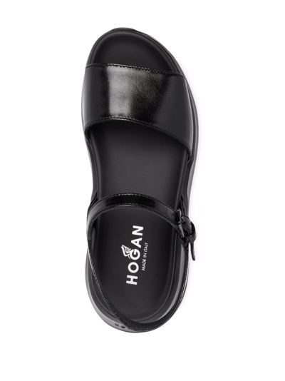 Shop Hogan H585 Chunky-sole Sandals In Schwarz
