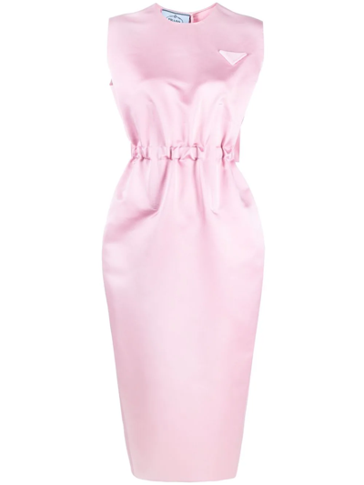 Prada Womens Pink Other Materials Dress In Pink & Purple