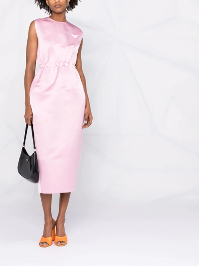 Prada Womens Pink Other Materials Dress In Pink & Purple