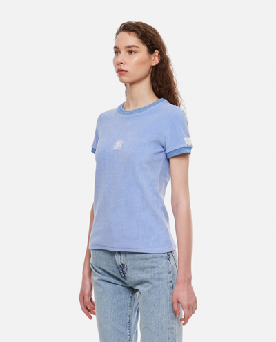 Shop Stella Mccartney Towelling T-shirt In Blue