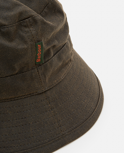 Shop Barbour Wax Bucket Hat In Green